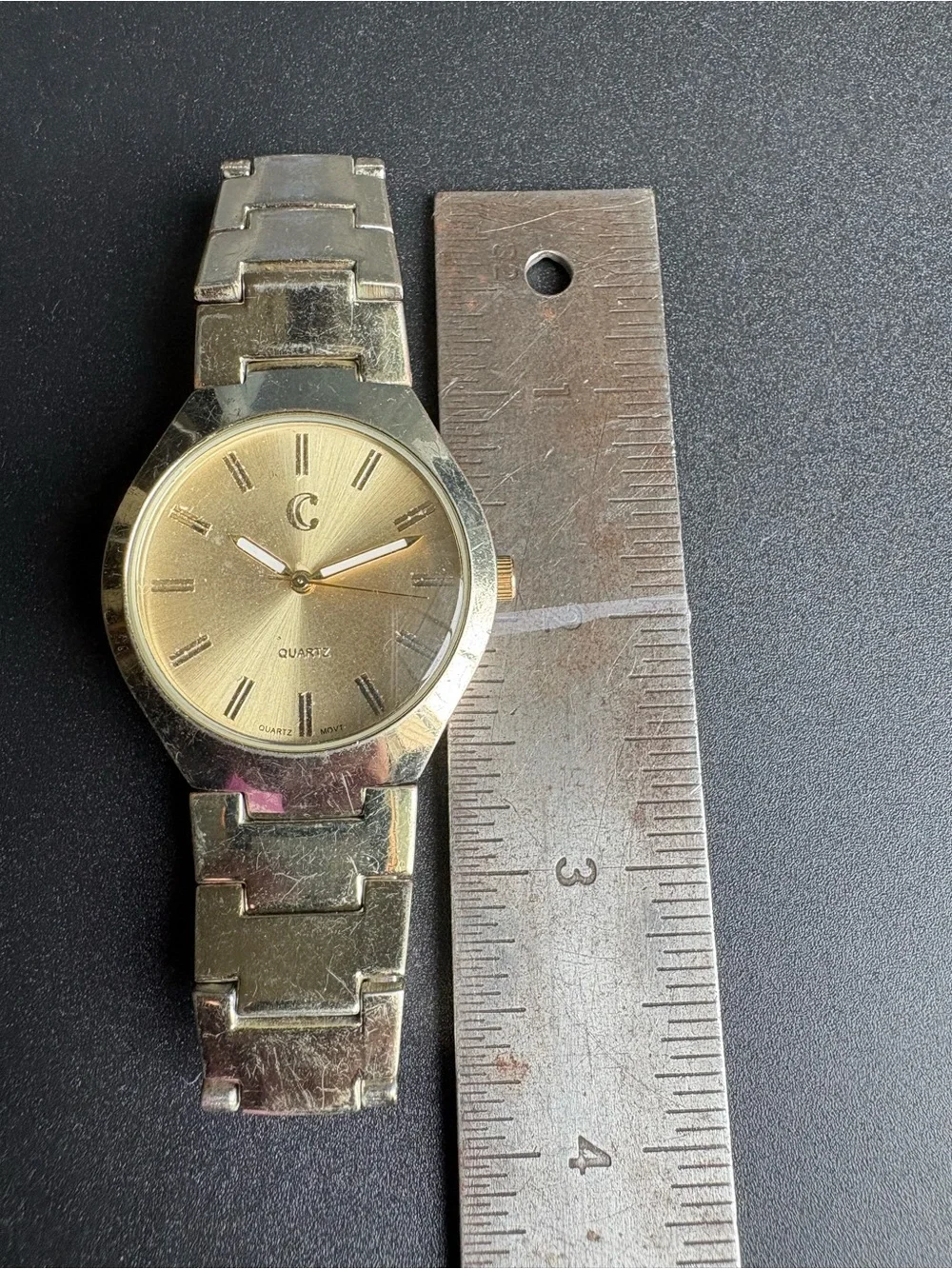 Gold Tone‎ Quartz Watch with 'C' Logo